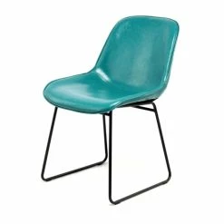 Kayoom Cora Stühle 2er-Set - 2 Stühle à 49,5 X 64,5 Cm - H 79 Cm - Blau / Petrol