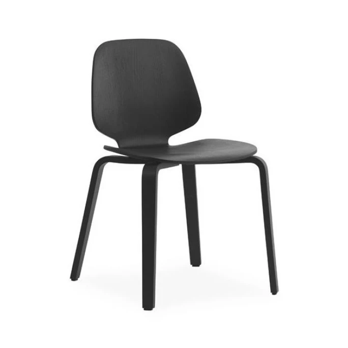 Normann Copenhagen My Chair Stuhl Mit Eschenholz - H 80 X L 48 X T 50 Cm - Black