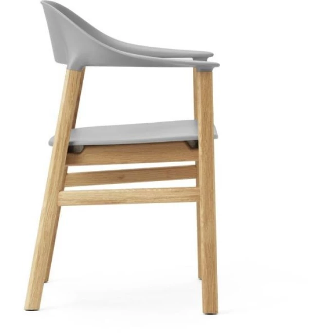 Normann Copenhagen Herit Lehnstuhl Mit Armlehnen - H 81,5 X B 60 X T 51 Cm - Grey / Eiche Natur – Bild 3