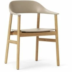 Normann Copenhagen Herit Lehnstuhl Mit Armlehnen - H 81,5 X B 60 X T 51 Cm - Sand / Eiche Natur