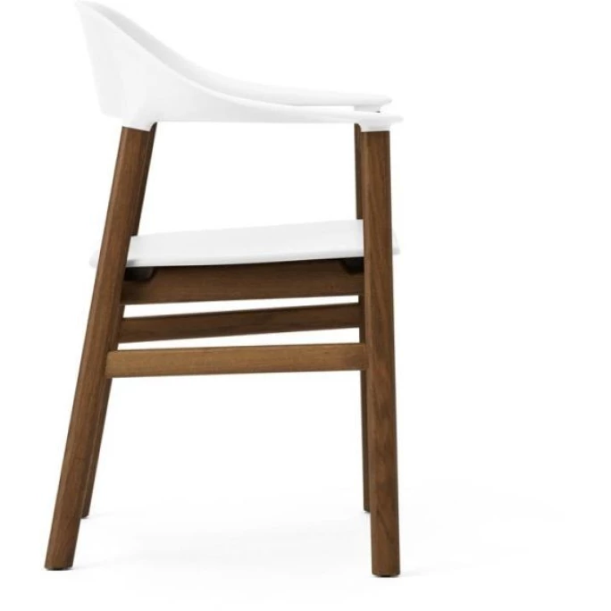 Normann Copenhagen Herit Lehnstuhl Mit Armlehnen - H 81,5 X B 60 X T 51 Cm - White / Eiche Gebeizt – Bild 3