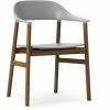 Normann Copenhagen Herit Lehnstuhl Mit Armlehnen - H 81,5 X B 60 X T 51 Cm - Dusty Green / Eiche Gebeizt