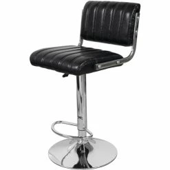 Kayoom BARSTUHL Midnight 725 2er-Set - 2 Stühle à 43x51,5x5 Cm - Schwarz