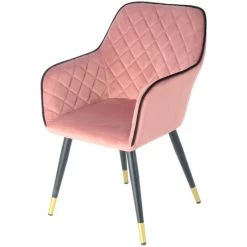 Kayoom STUHL Amino 525 - 61x58,8x86 Cm - Rosa / Schwarz