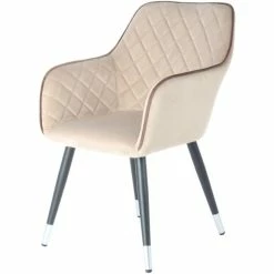 Kayoom STUHL Amino 625 - 61x58,8x86 Cm - Beige / Braun