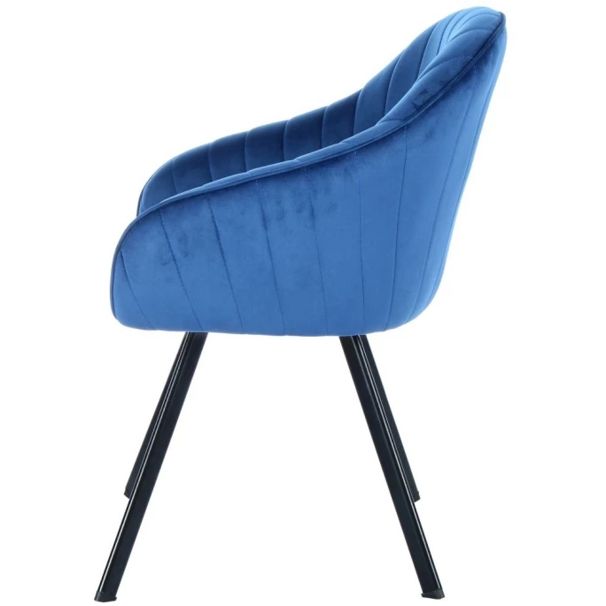 Kayoom STUHL Jodie 125 2er-Set - 2 Stühle à 56x56x86 Cm - Dunkelblau – Bild 3