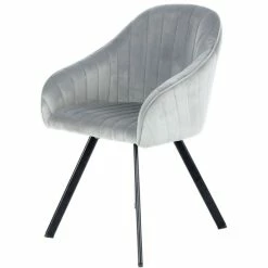 Kayoom STUHL Jodie 125 2er-Set - 2 Stühle à 56x56x86 Cm - Silber