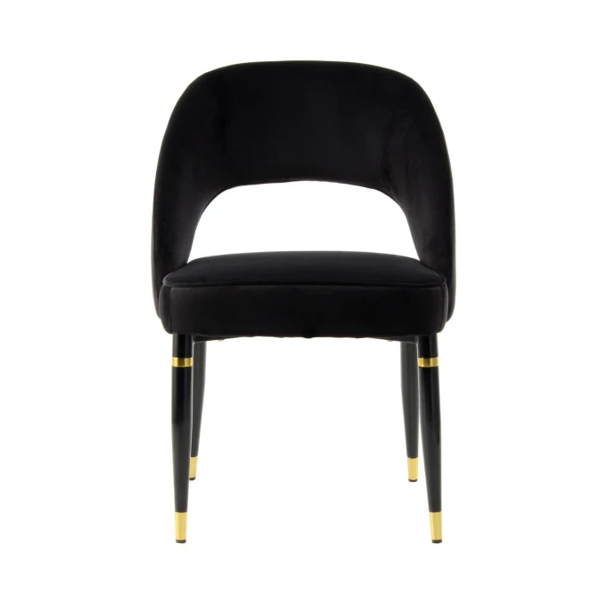 Kayoom Stuhl Courtney 525 - 2er-Set - 2 Stühle à 56 X 58 X 83 Cm - Schwarz / Gold – Bild 2