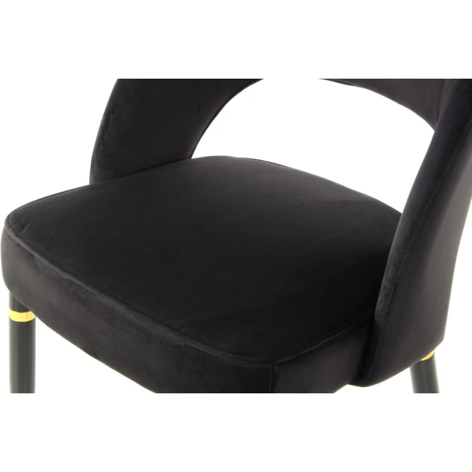 Kayoom Stuhl Courtney 525 - 2er-Set - 2 Stühle à 56 X 58 X 83 Cm - Schwarz / Gold – Bild 4