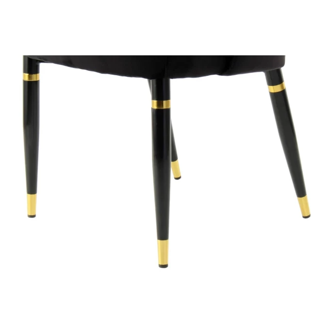 Kayoom Stuhl Courtney 525 - 2er-Set - 2 Stühle à 56 X 58 X 83 Cm - Schwarz / Gold – Bild 5