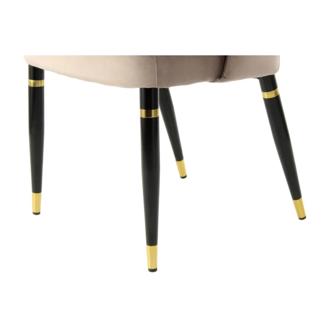 Kayoom Stuhl Courtney 525 - 2er-Set - 2 Stühle à 56 X 58 X 83 Cm - Taupe / Gold – Bild 5