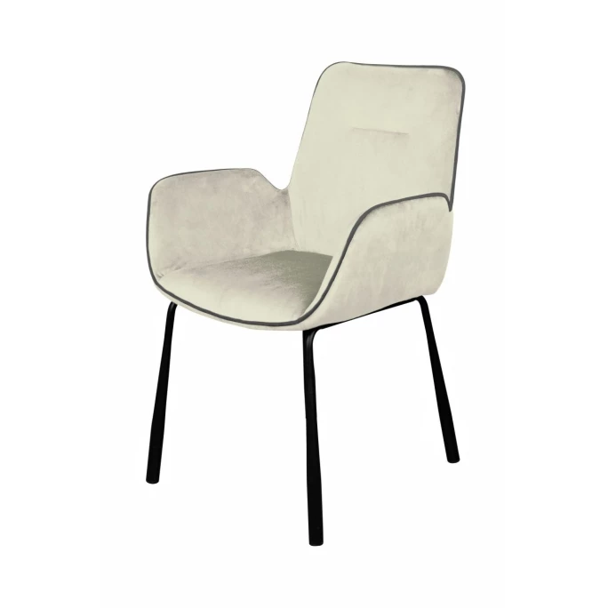 Kayoom Stuhl Eliot 125 - 58,5 X 58,5 X 87 Cm - Creme