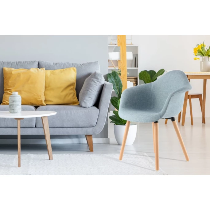 Kayoom Stuhl Winston 325 - 2er-Set - 2 Stühle à 62 X 64 X 80,5 Cm - Blau – Bild 3