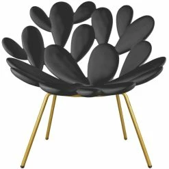 Qeeboo Filicudi Sessel - 93 X 72 X 85 Cm - Black-brass