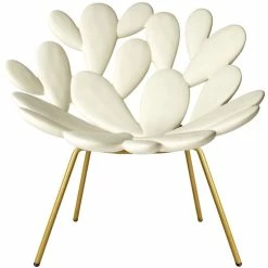 Qeeboo Filicudi Sessel - 93 X 72 X 85 Cm - White-brass