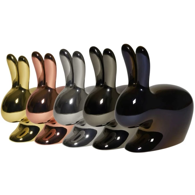 Qeeboo Rabbit Chair Metall Finish Stuhl - 68,8 X 39,5 X 80 Cm - Silver – Bild 2