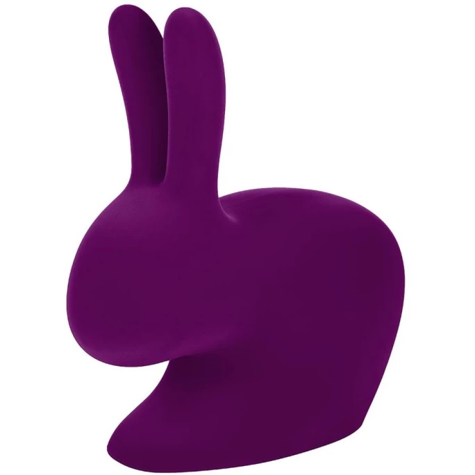 Qeeboo Rabbit Chair Velvet Finish Stuhl - 68,8 X 39,5 X 80 Cm - Purple