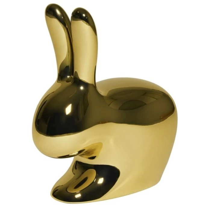Qeeboo Rabbit Chair Baby Metall Finish Stuhl - 45,3 X 26,2 X 52,7 Cm - Gold