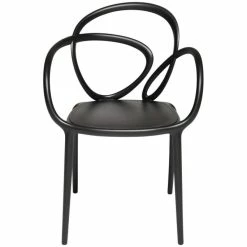 Qeeboo Loop Chair Ohne Kissen Stuhl 2er Set - 2 Stühle à 52 X 56 X 84 Cm - Black