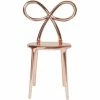 Qeeboo Ribbon Chair Metall Finish Stuhl - 45,5 X 49,5 X 83,5 Cm - Pink Gold