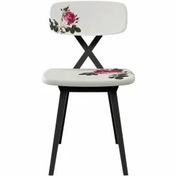 Qeeboo X Chair Mit Blumenkissen Stuhl 2er Set - 2 Stühle à 47,8 X 46,8 X 81,2 Cm - Flower