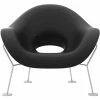 Qeeboo Pupa Chrome Base Indoor Sessel - 87 X 78 X 84 Cm - Black