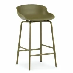 Normann Copenhagen Hyg Barstuhl - H 84 X L 46,5 X D 45 Cm - Sitzhöhe 65 Cm - Olive