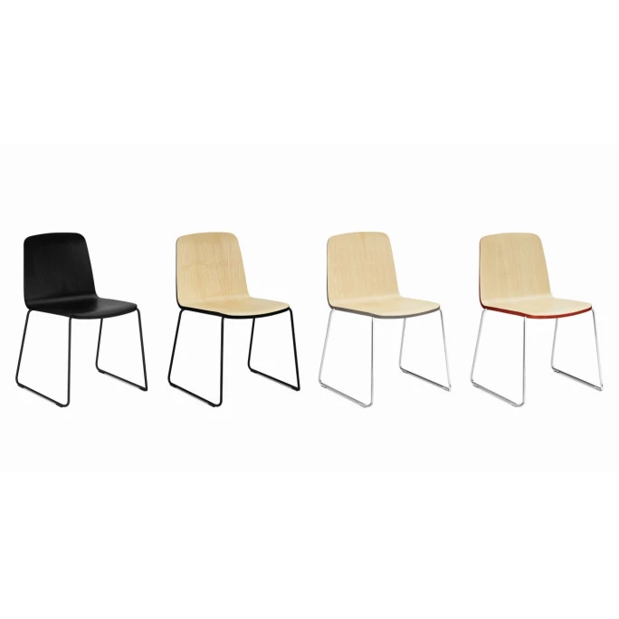 Normann Copenhagen Just Chair Stuhl - H 79 X L 53 X D 53 Cm - Sitzhöhe 45 Cm - Black/ Oak – Bild 2