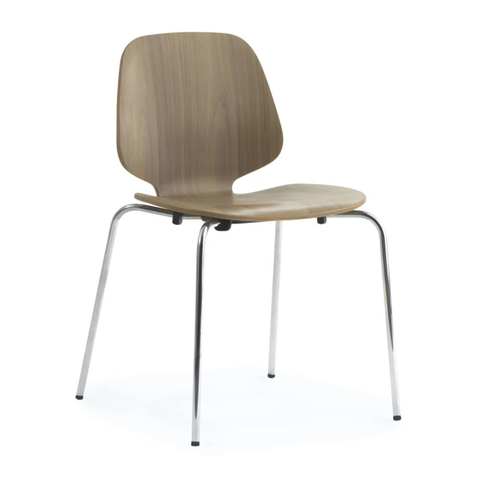 Normann Copenhagen My Chair Stuhl Mit Walnussholz - H 80 X L 50 X D 54 Cm - Sitzhöhe 43,5 Cm - Walnut