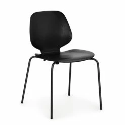 Normann Copenhagen My Chair Stuhl Mit Eschenholz - H 80 X L 50 X D 54 Cm - Sitzhöhe 43,5 Cm - Black