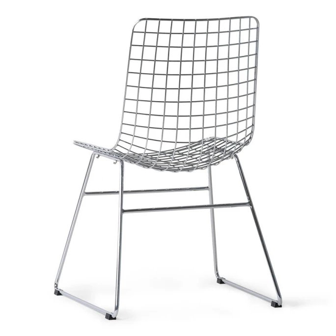 HK Living Wire Dining Chair Esszimmerstuhl - 2er-Set - 2 Stühle à B 47 X T 54 X H 86 Cm - Chrome – Bild 3