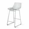 HK Living Wire Bar Stool Barhocker - 2er-Set - 2 Stühle à B 42 X T 56 X H 86 Cm - Silberfarbig