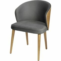 Lambert Jack Stuhl Gepolstert - Höhe 80 Cm - 57x55 Cm - Schiefer