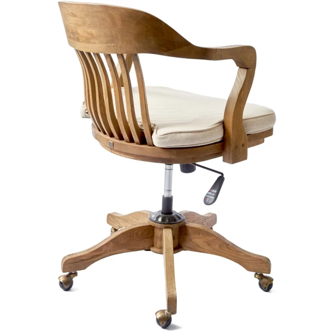 Riviera Maison Rivièra Maison Boston Schreibtischstuhl - 60x68x93 Cm - Oak – Bild 2
