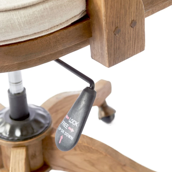 Riviera Maison Rivièra Maison Boston Schreibtischstuhl - 60x68x93 Cm - Oak – Bild 3