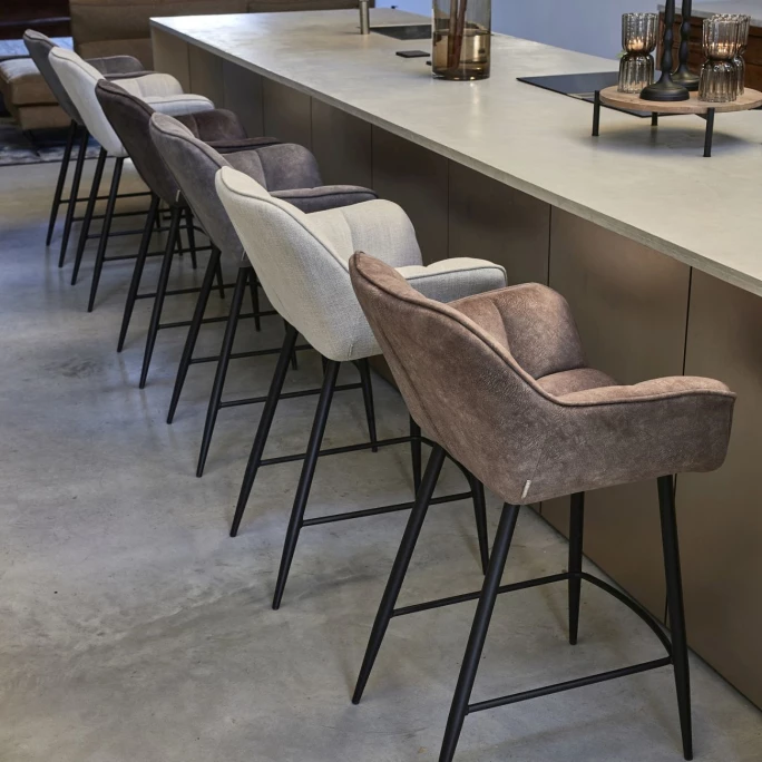 Riviera Maison Rivièra Maison Carnaby Barhocker - 67x60x96,5 Cm - Cacoa – Bild 8