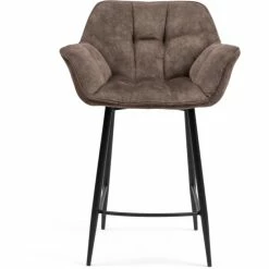 Riviera Maison Rivièra Maison Carnaby Barhocker - 67x60x96,5 Cm - Truffle