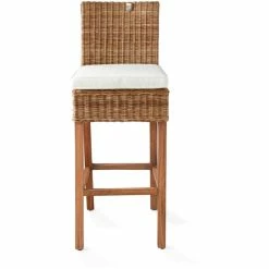 Riviera Maison Rivièra Maison Rustic Rattan Barhocker - 51x51x110 Cm - Nature
