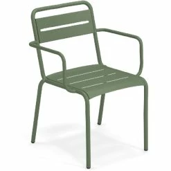 Emu STAR Armlehnstuhl 2er Set - 2 Stühle à 81 X 58 X 61 Cm - Militärgrün
