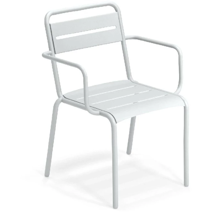 Emu STAR Armlehnstuhl 2er Set - 2 Stühle à 81 X 58 X 61 Cm - Eisweiß