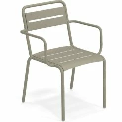 Emu STAR Armlehnstuhl 2er Set - 2 Stühle à 81 X 58 X 61 Cm - Grau/grün