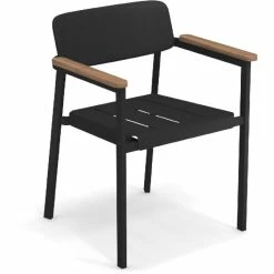 Emu SHINE Armlehnstuhl 4er Set - 4 Stühle à 78 X 60 X 57 Cm - Schwarz-teak