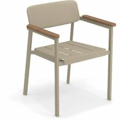 Emu SHINE Armlehnstuhl 4er Set - 4 Stühle à 78 X 60 X 57 Cm - Taupe-teak