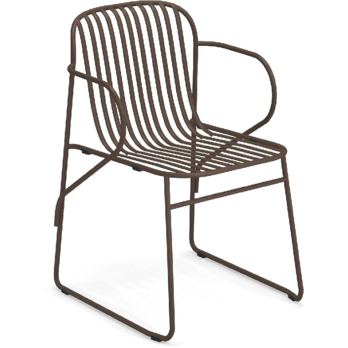 Emu RIVIERA Armlehnstuhl 4er Set - 4 Stühle à 78 X 52 X 56,5 Cm - Indischbraun