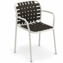 Emu YARD Armlehnstuhl 4er Set - 4 Stühle à 81 X 58 X 55 Cm - Weiß-braun