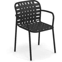 Emu YARD Armlehnstuhl 4er Set - 4 Stühle à 81 X 58 X 55 Cm - Schwarz-grau/schwarz