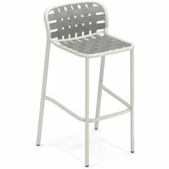 Emu YARD Barhocker 2er Set - 2 Barhocker à 95 X 50,5 X 50,5 Cm - Weiß-grau/grün