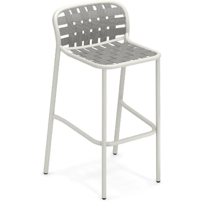 Emu YARD Barhocker 2er Set - 2 Barhocker à 95 X 50,5 X 50,5 Cm - Weiß-grau/grün