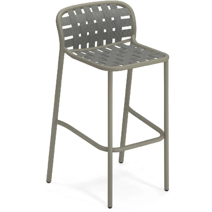 Emu YARD Barhocker 2er Set - 2 Barhocker à 95 X 50,5 X 50,5 Cm - Hellgrau/grau-grün