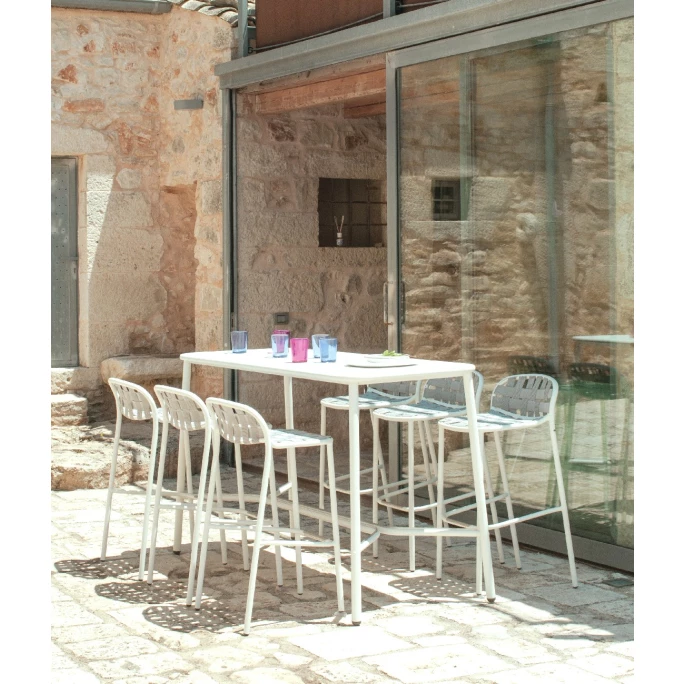 Emu YARD Barhocker 2er Set - 2 Barhocker à 95 X 50,5 X 50,5 Cm - Hellgrau/grau-grün – Bild 2